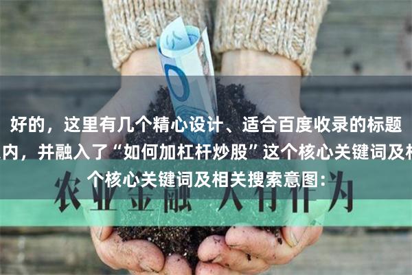 好的，这里有几个精心设计、适合百度收录的标题，均控制在以内，并融入了“如何加杠杆炒股”这个核心关键词及相关搜索意图：